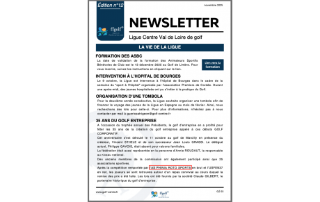 AS PHINIA ds la news letter de la ligue de novembre